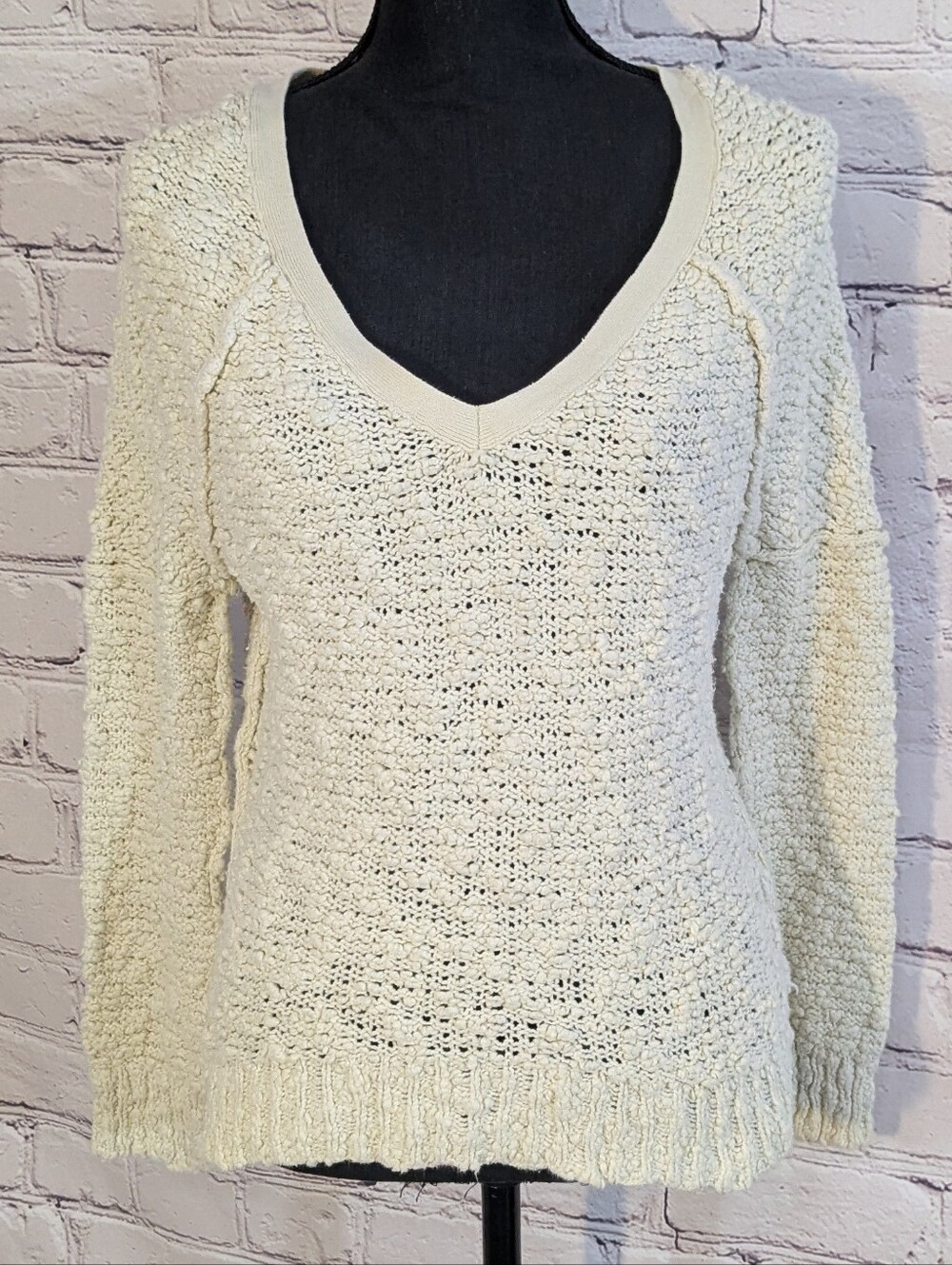 Free People Pale Yellow Sweater